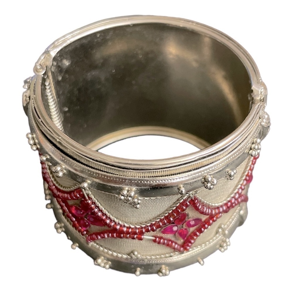Vintage Kuchi
Afghan/ Indian Bracelet beaded, rhinestone, crystal